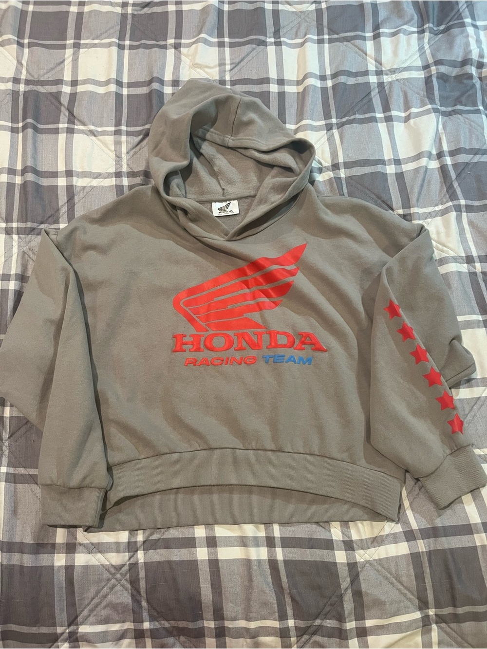 Honda Racing Team Gray Hoodie Sweatshirt - Women's